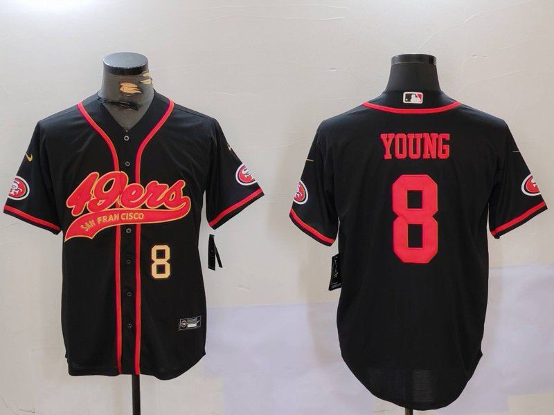 Men San Francisco 49ers #8 Young Black gold Joint Name 2024 Nike Limited NFL Jersey style 2->san francisco 49ers->NFL Jersey